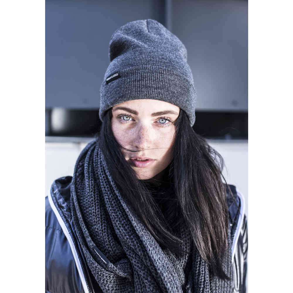 Urban Classics - Basic Flap Mütze Beanie - Grau